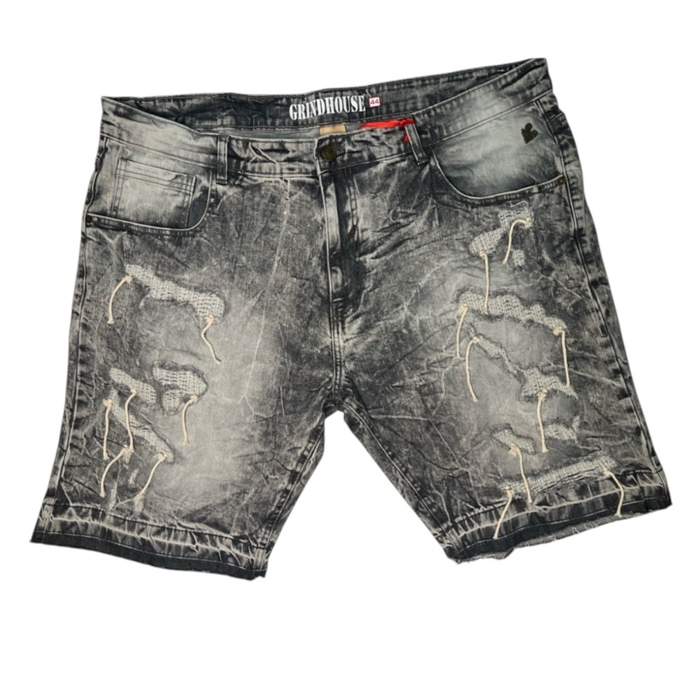 Sz 44 Distressed gray Denim Jean Shorts